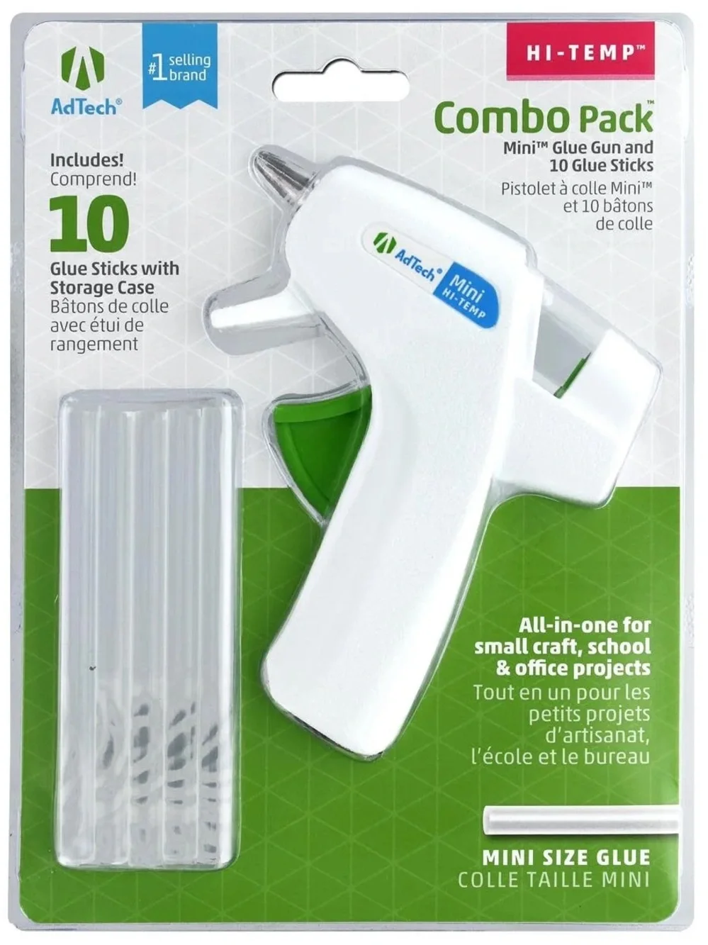 Hi-Temp White Mini Glue Gun Combo Pack with 10 Glue Sticks